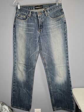 Vintage/Y2K Express Low Rise Bootcut Jeans-Juniors/Womens 9/10-Blue-Retro Denim